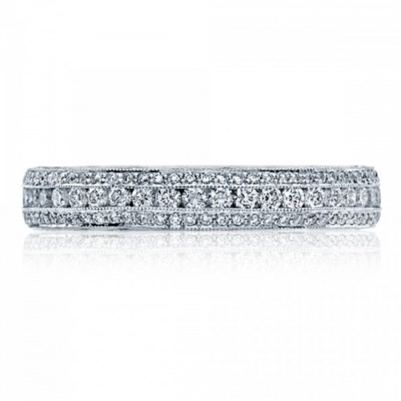 18K WHITE GOLD LADIES TACORI DIAMOND ETERNITY RING, AUTHENTIC - Picture 4 of 7